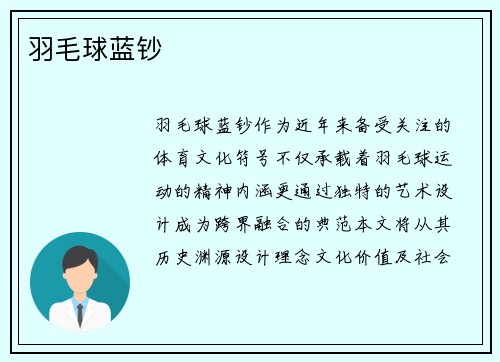 羽毛球蓝钞